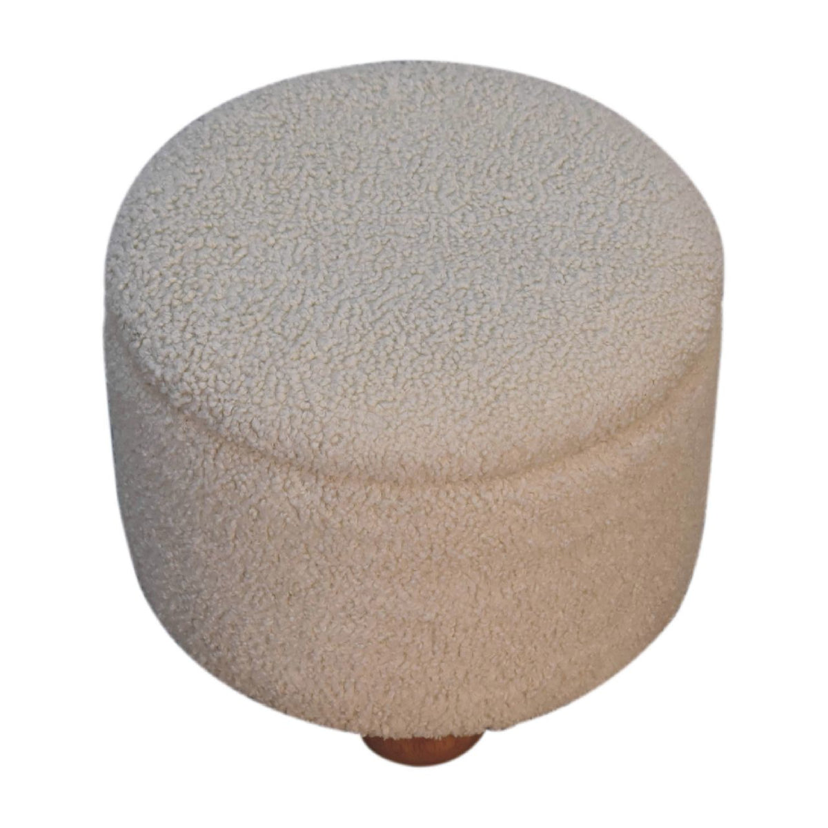 Slam Dunk Footstool – Cream Bouclé