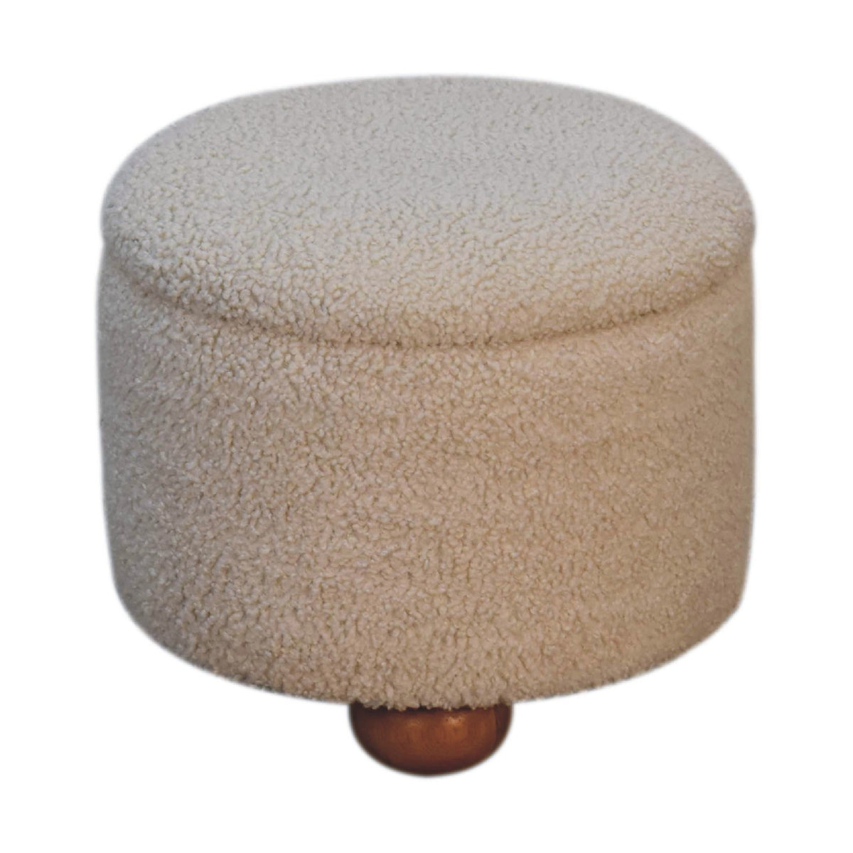 Slam Dunk Footstool – Cream Bouclé