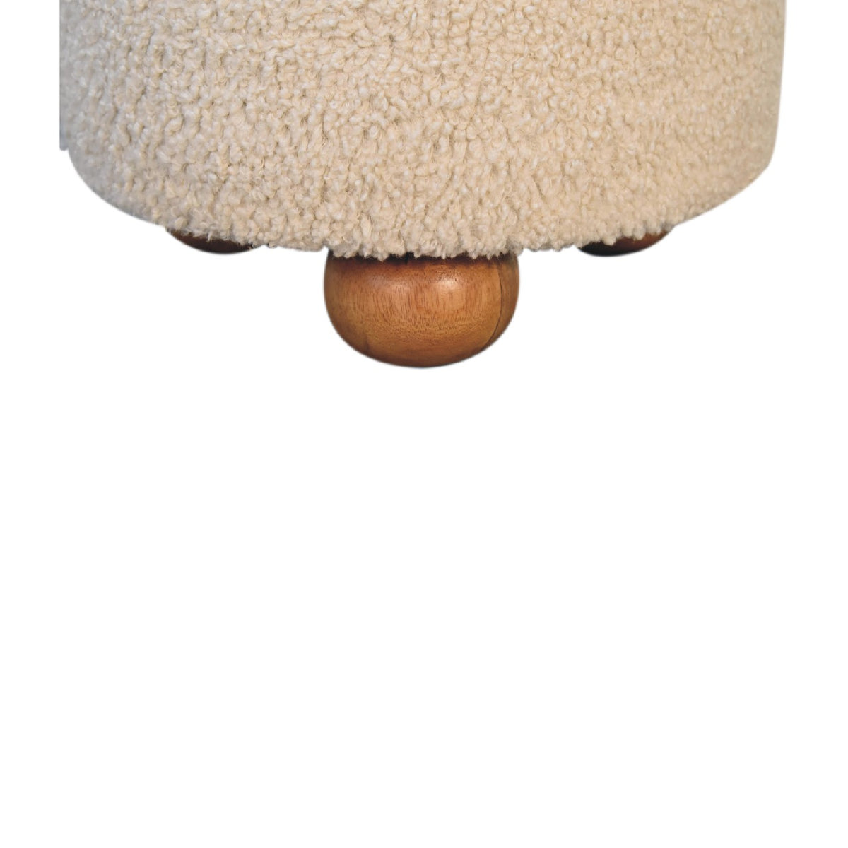 Slam Dunk Footstool – Cream Bouclé
