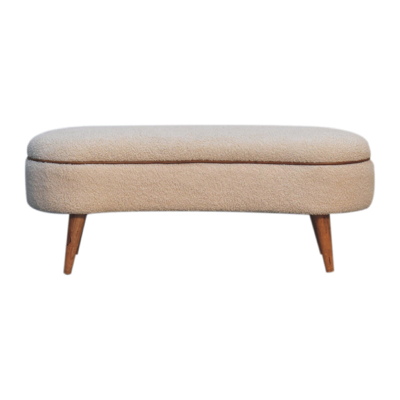 Serenity Bench - Cream Boucle