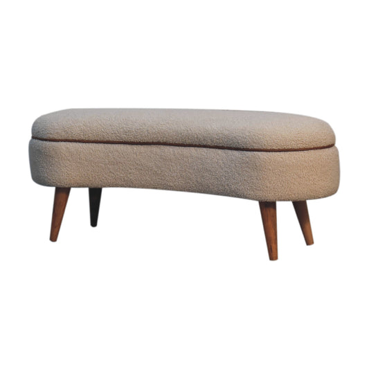 Serenity Bench - Cream Boucle