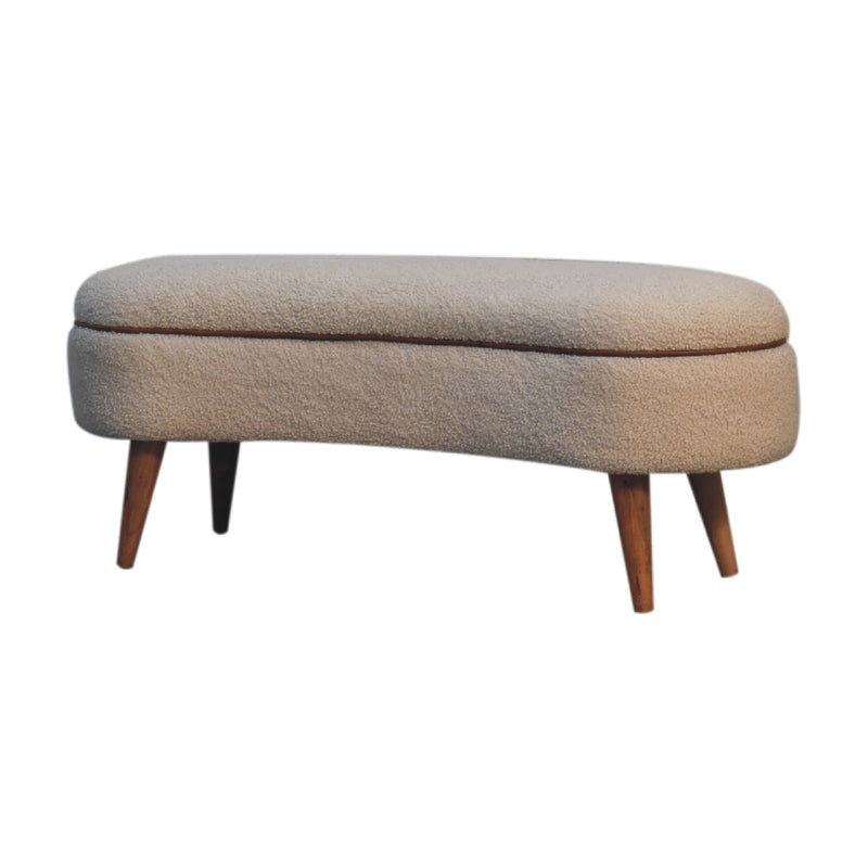 Serenity Bench - Cream Boucle