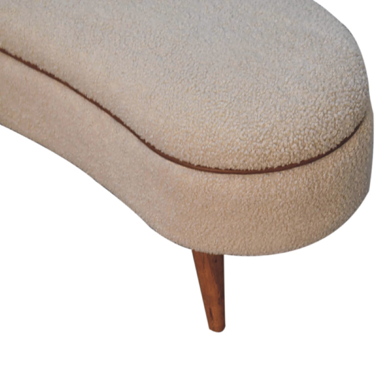 Serenity Bench - Cream Boucle