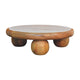 Full Moon Coffee Table - solid wood and marble