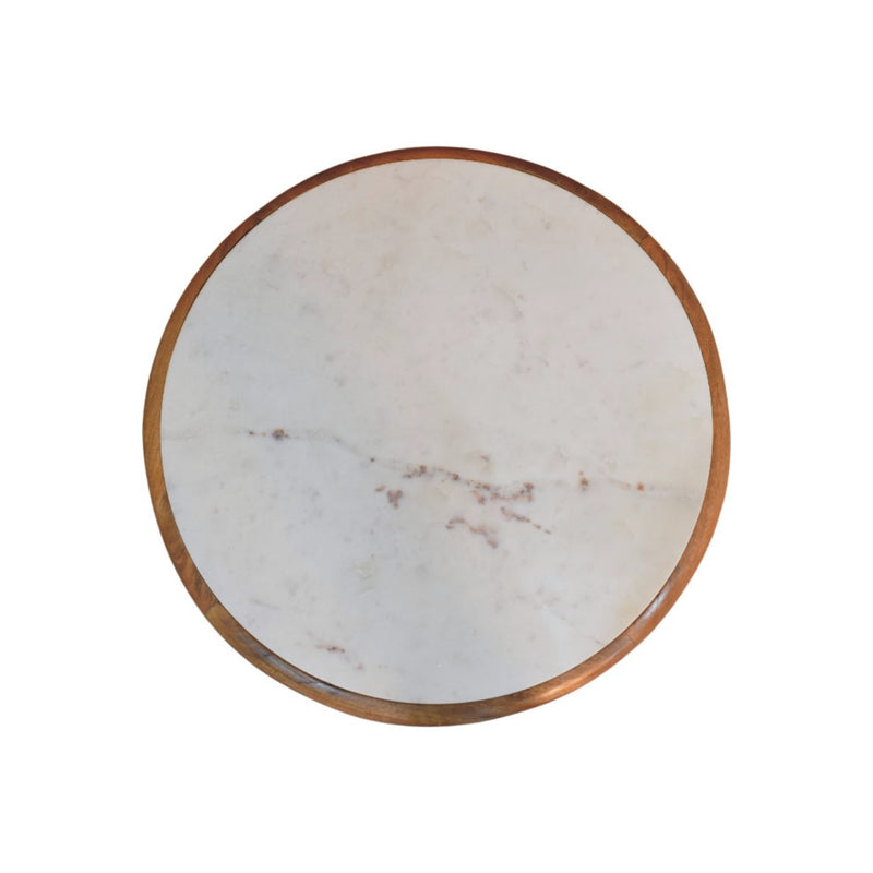 Full Moon Coffee Table - solid wood and marble