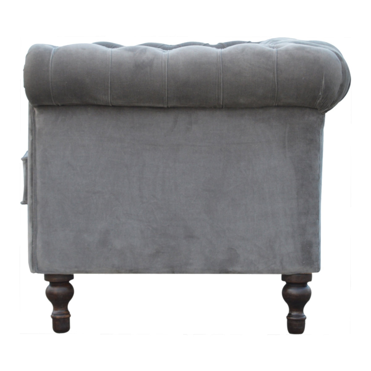 The Iconic Velvet Chesterfield Sofa - Silver Grey