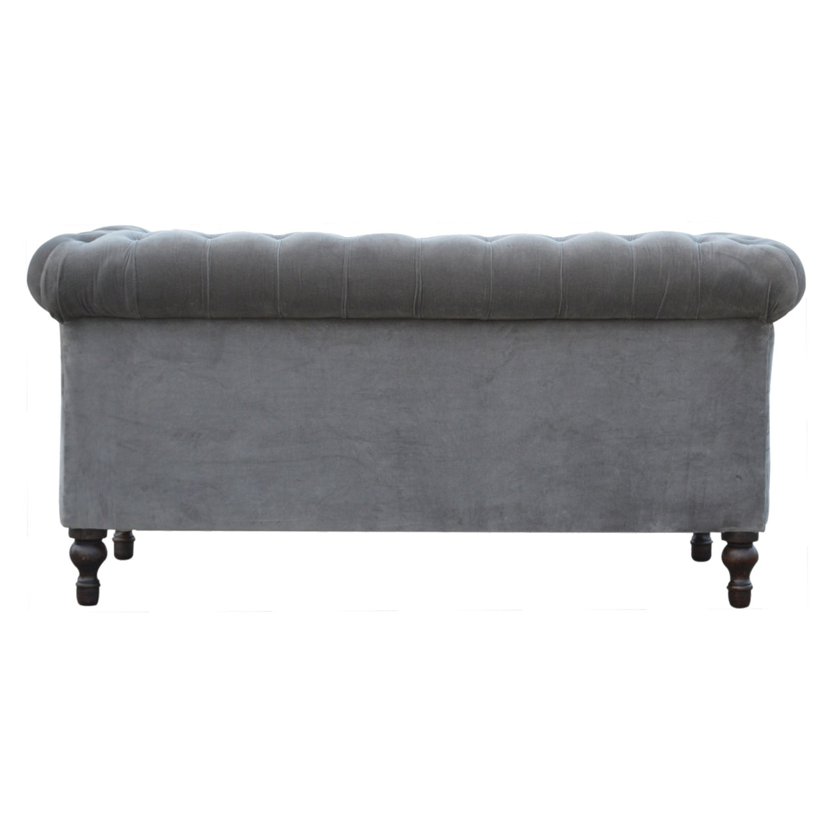 The Iconic Velvet Chesterfield Sofa - Silver Grey