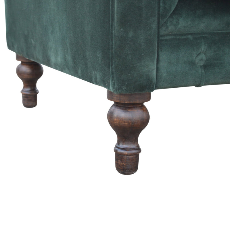 The Iconic Velvet Chesterfield - Forest Green