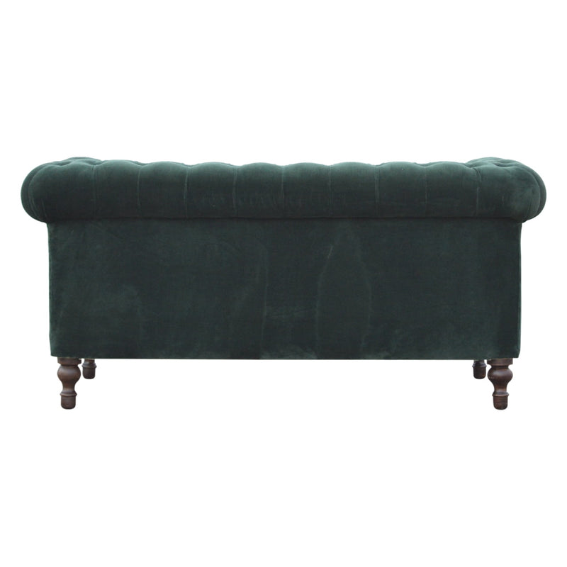 The Iconic Velvet Chesterfield - Forest Green