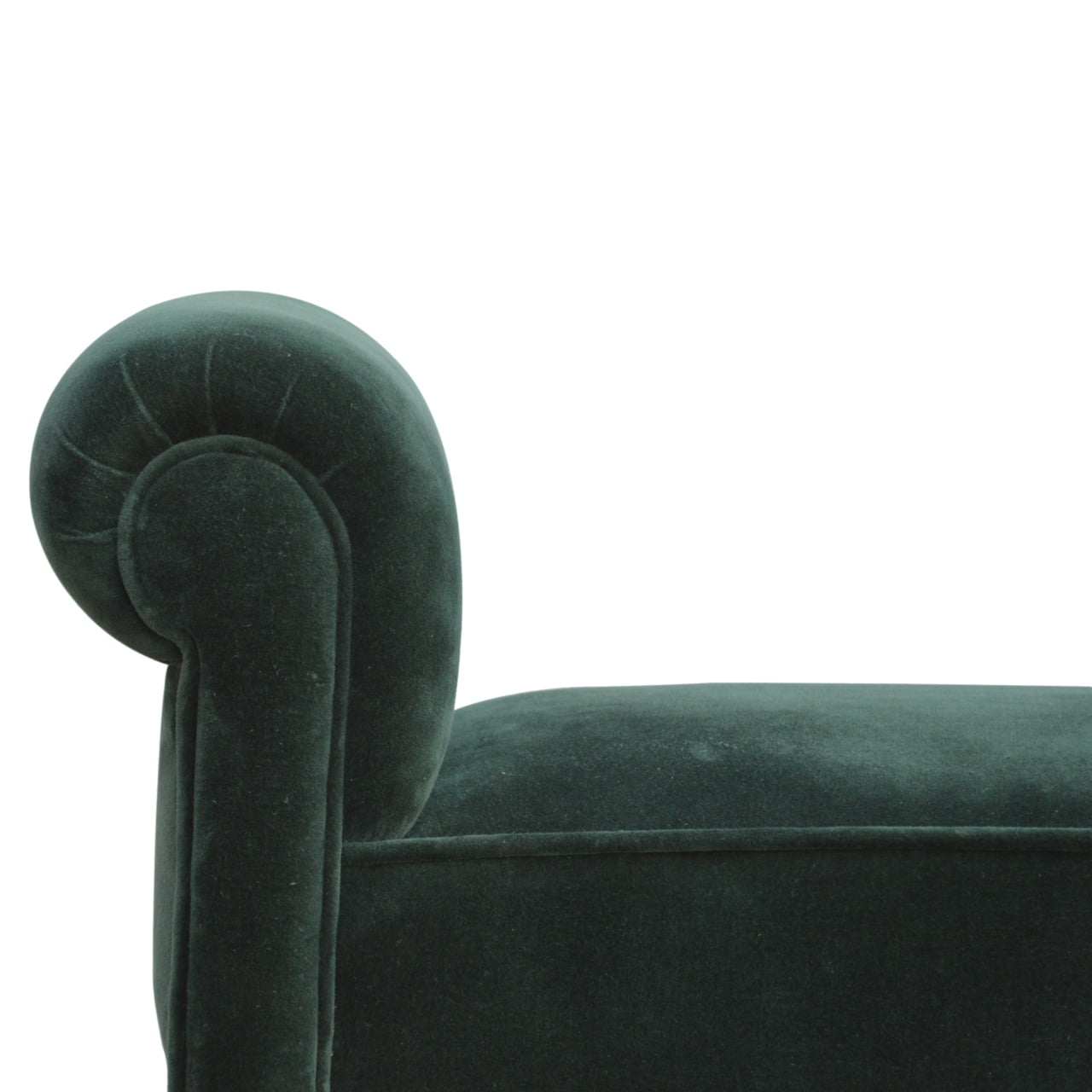 You and Me Velvet Embrace Bench – Forest Green