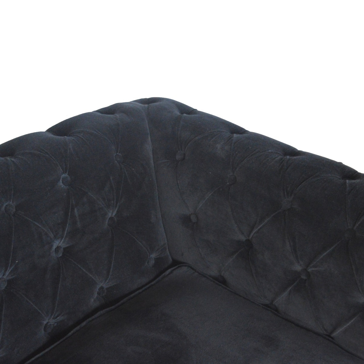 The Iconic Velvet Chesterfield - Jet Black