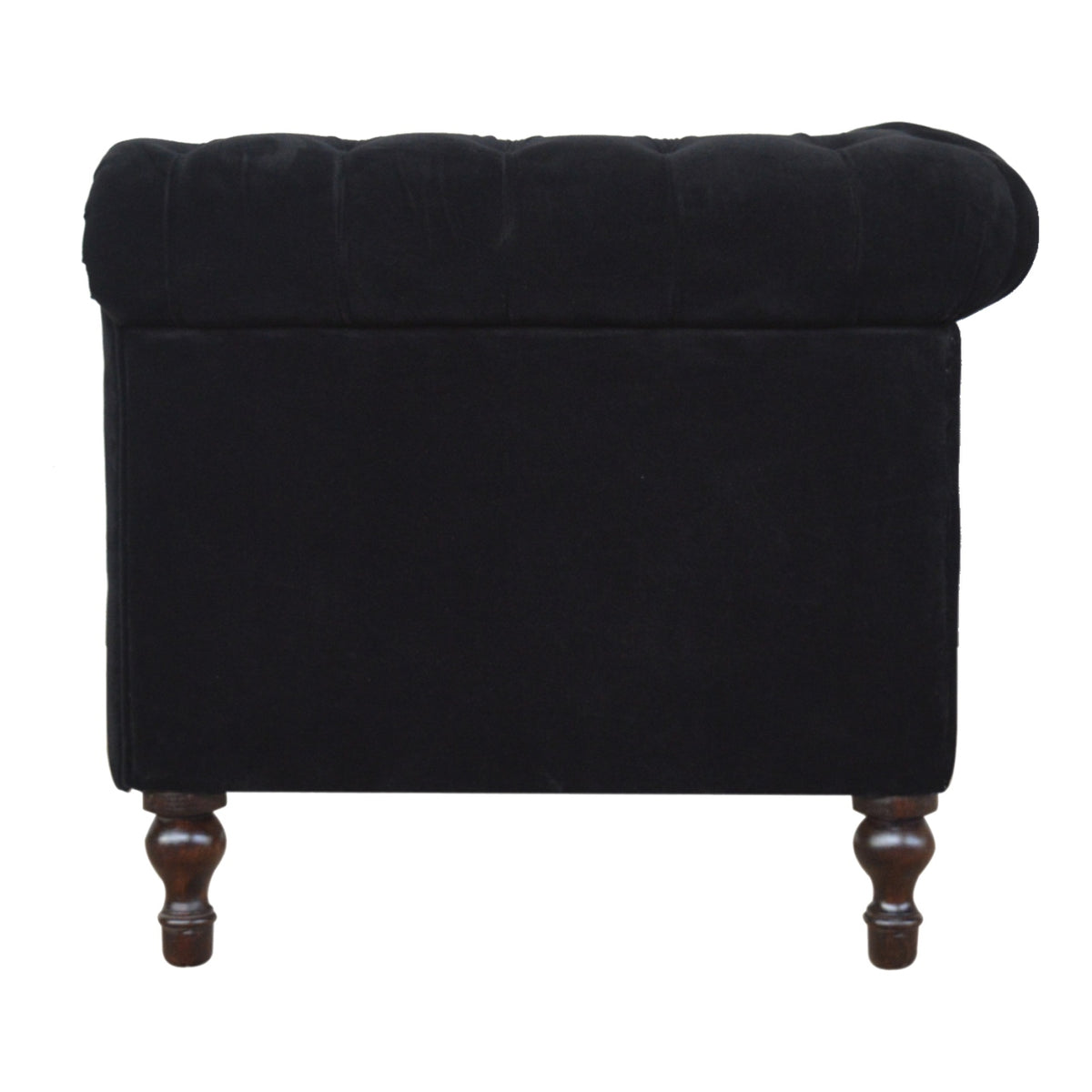 The Iconic Velvet Chesterfield - Jet Black