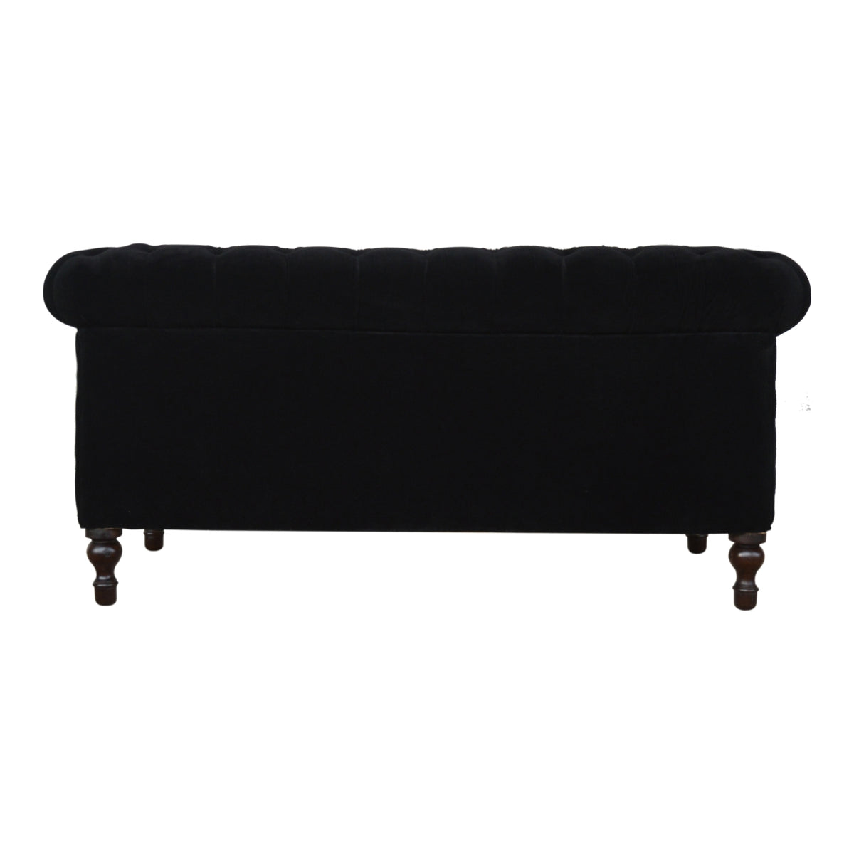 The Iconic Velvet Chesterfield - Jet Black