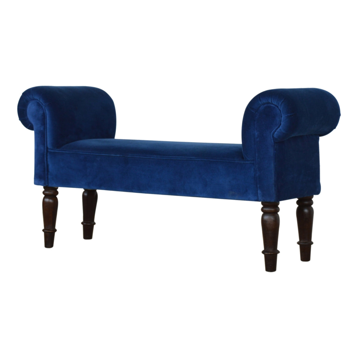 You and Me Velvet Embrace Bench – Royal Blue