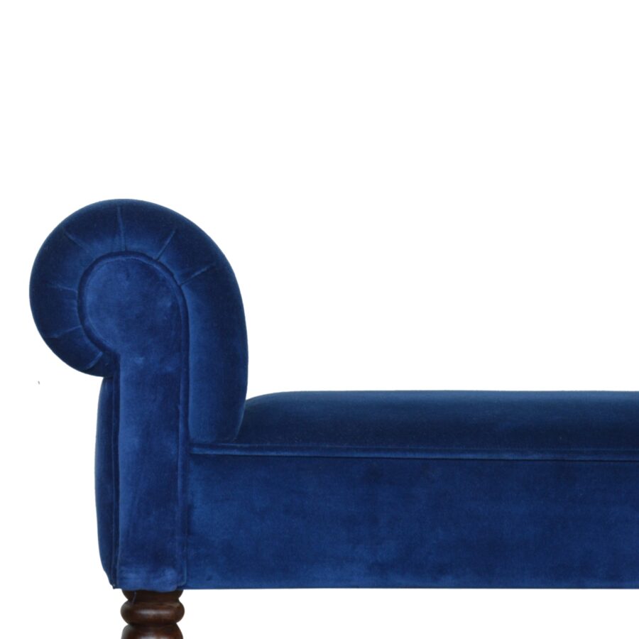 You and Me Velvet Embrace Bench – Royal Blue
