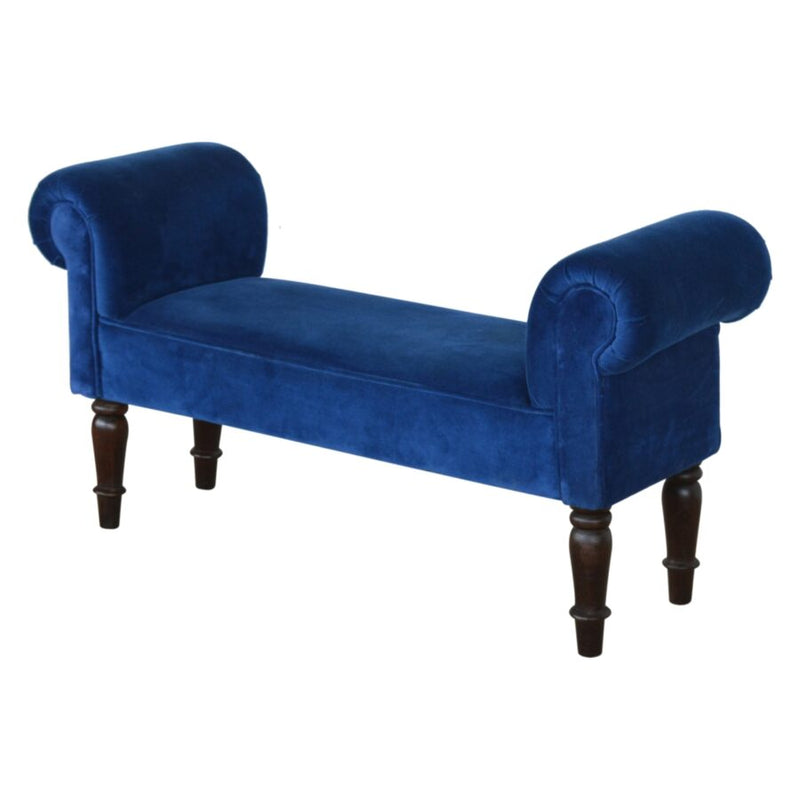 You and Me Velvet Embrace Bench – Royal Blue
