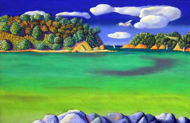 Scotts Landing New Zealand Original Pastel