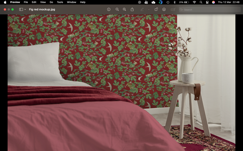 Woodland Wonder - Summer Red Wallpaper