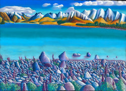 Lake Tepako New Zealand - Original Pastel