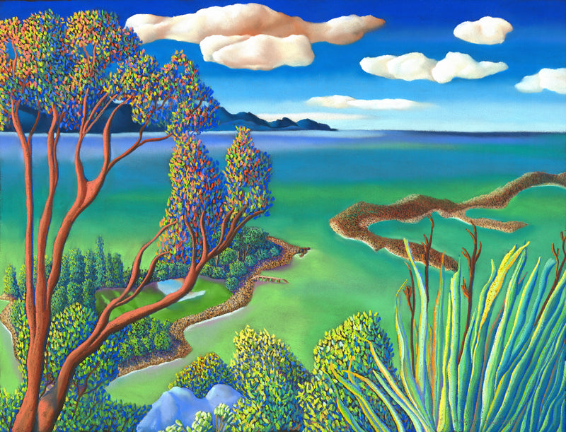 Tree Above Haulashore Island Original Pastel