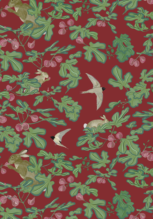 Woodland Wonder - Summer Red Wallpaper