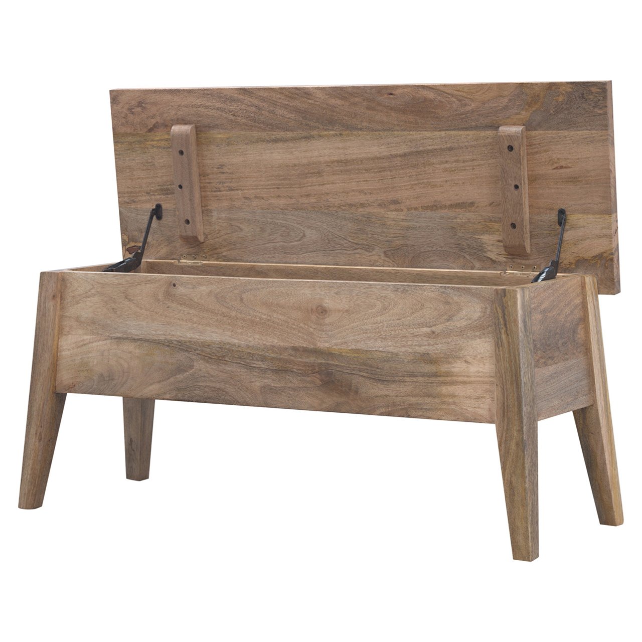 Lid Lift and Lounge Storage Bench -Choose Dark or Light Wood