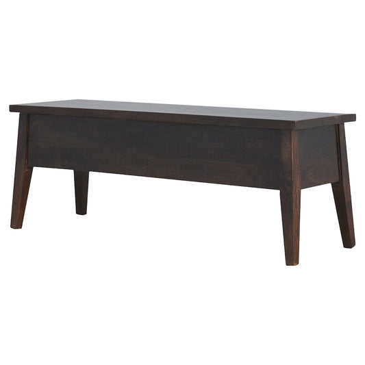 Slam Dunk! Storage Bench  - Solid Dark Wood