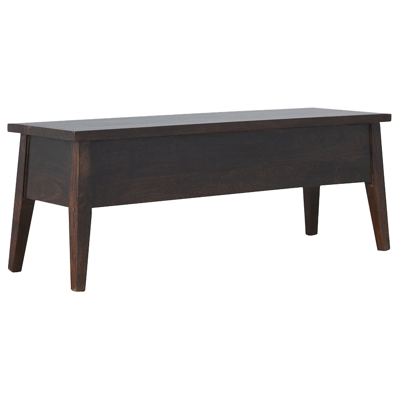 Slam Dunk! Storage Bench  - Solid Dark Wood