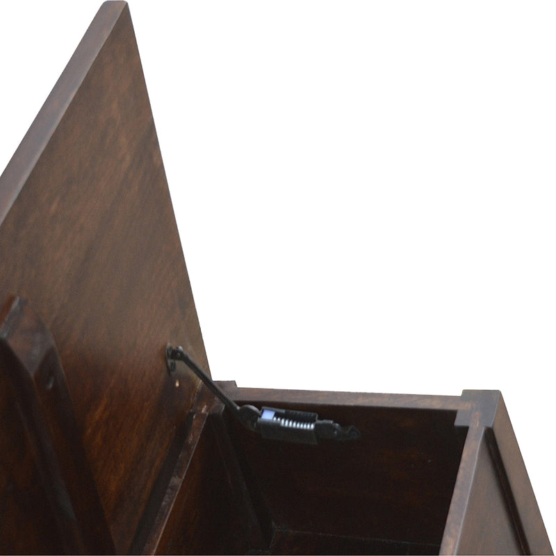 Slam Dunk! Storage Bench  - Solid Dark Wood