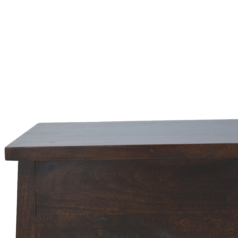 Slam Dunk! Storage Bench  - Solid Dark Wood