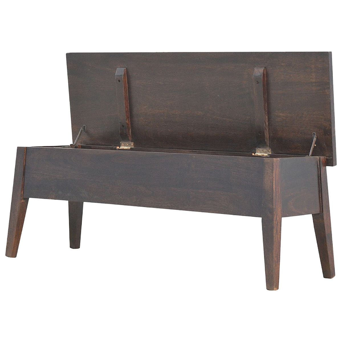 Slam Dunk! Storage Bench  - Solid Dark Wood