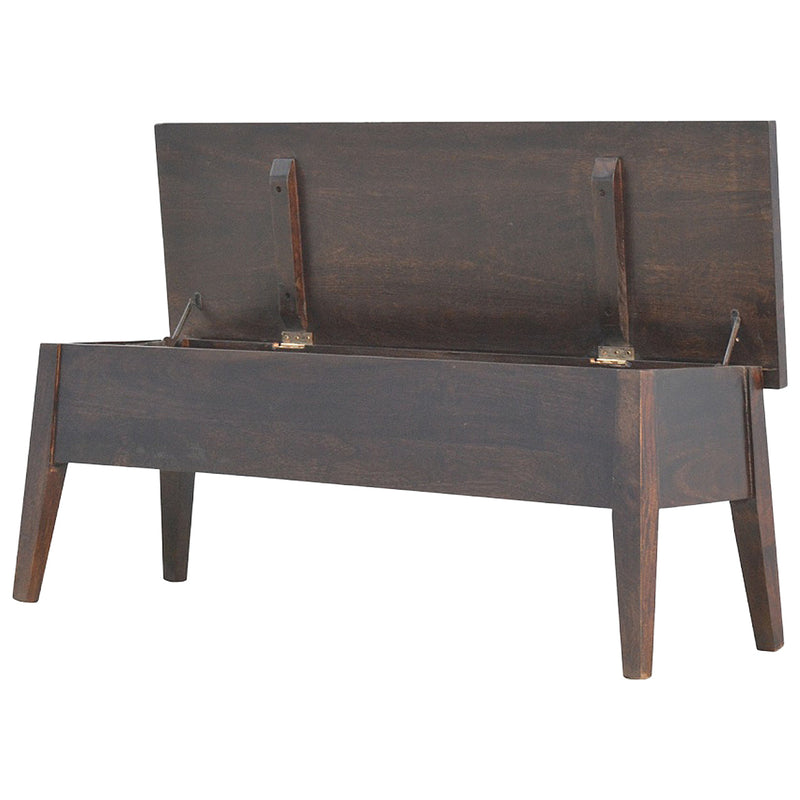 Slam Dunk! Storage Bench  - Solid Dark Wood