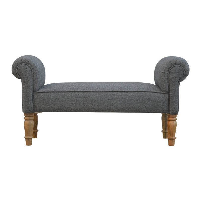 You and Me Embrace Bench – Grey/Black Tweed