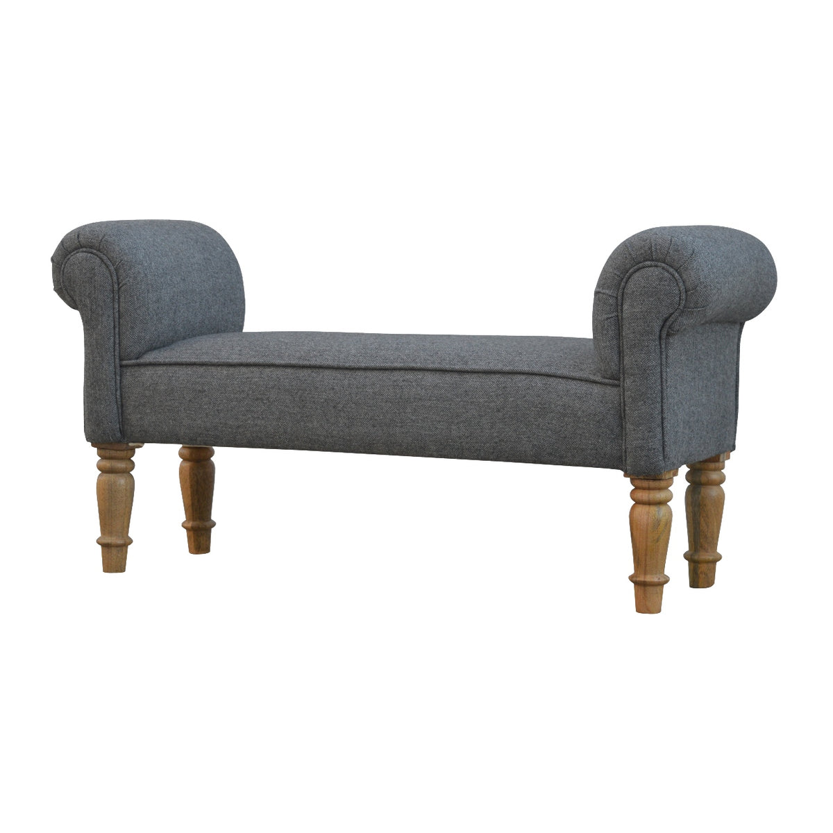 You and Me Embrace Bench – Grey/Black Tweed