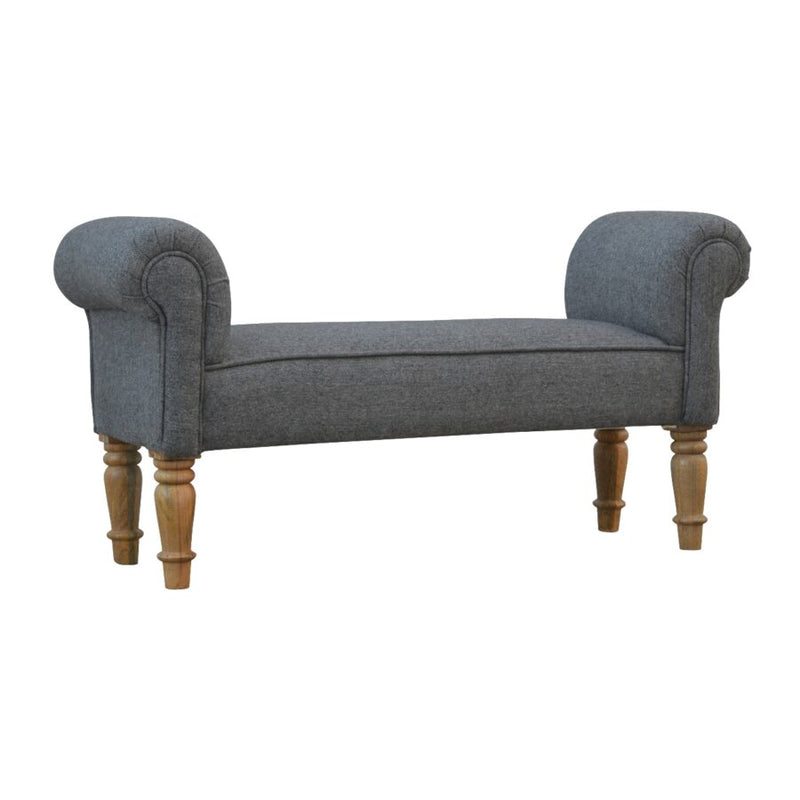 You and Me Embrace Bench – Grey/Black Tweed