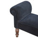 You and Me Velvet Embrace Bench – Jet Black