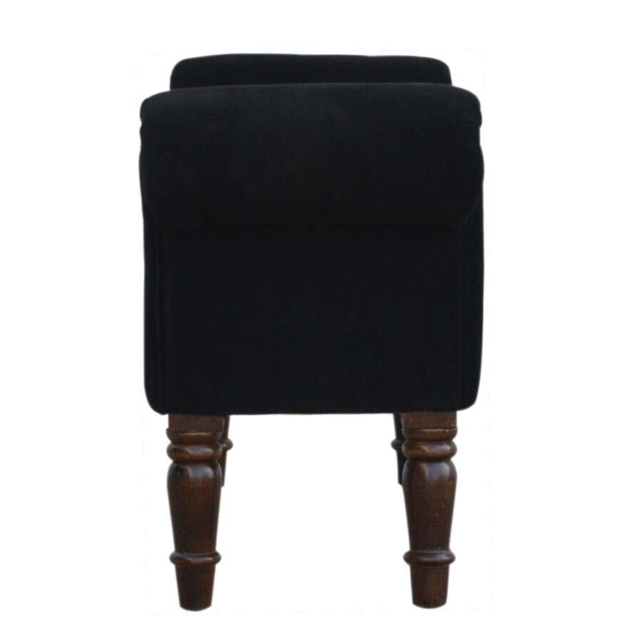 You and Me Velvet Embrace Bench – Jet Black