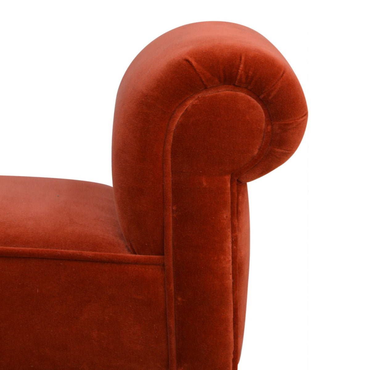 You and Me Velvet Embrace Bench – Autumnal Red