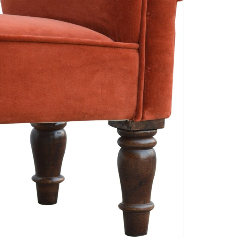 You and Me Velvet Embrace Bench – Autumnal Red