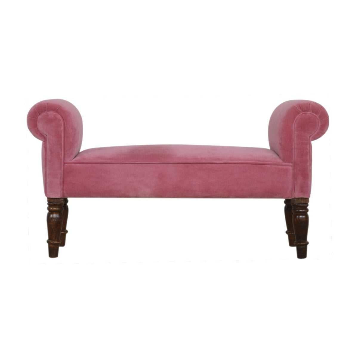 You and Me Velvet Embrace Bench – Rose Pink