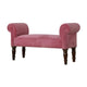 You and Me Velvet Embrace Bench – Rose Pink