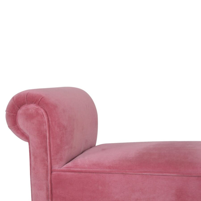 You and Me Velvet Embrace Bench – Rose Pink