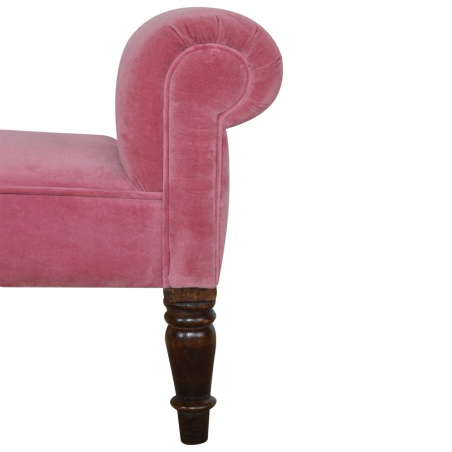 You and Me Velvet Embrace Bench – Rose Pink