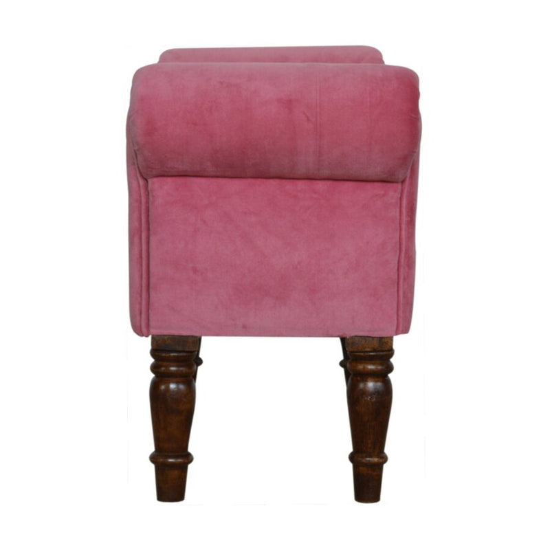 You and Me Velvet Embrace Bench – Rose Pink