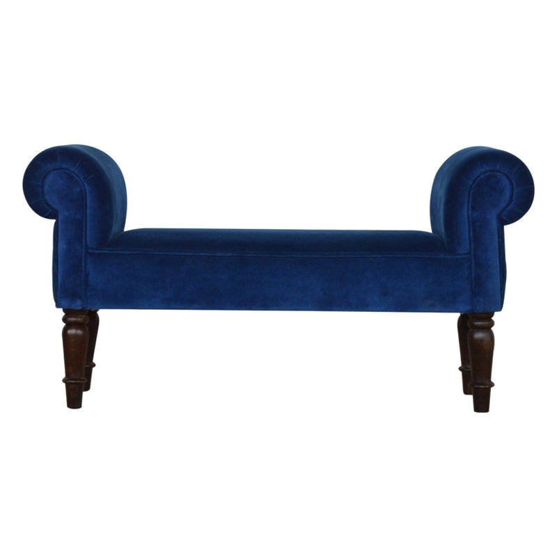 You and Me Velvet Embrace Bench – Royal Blue