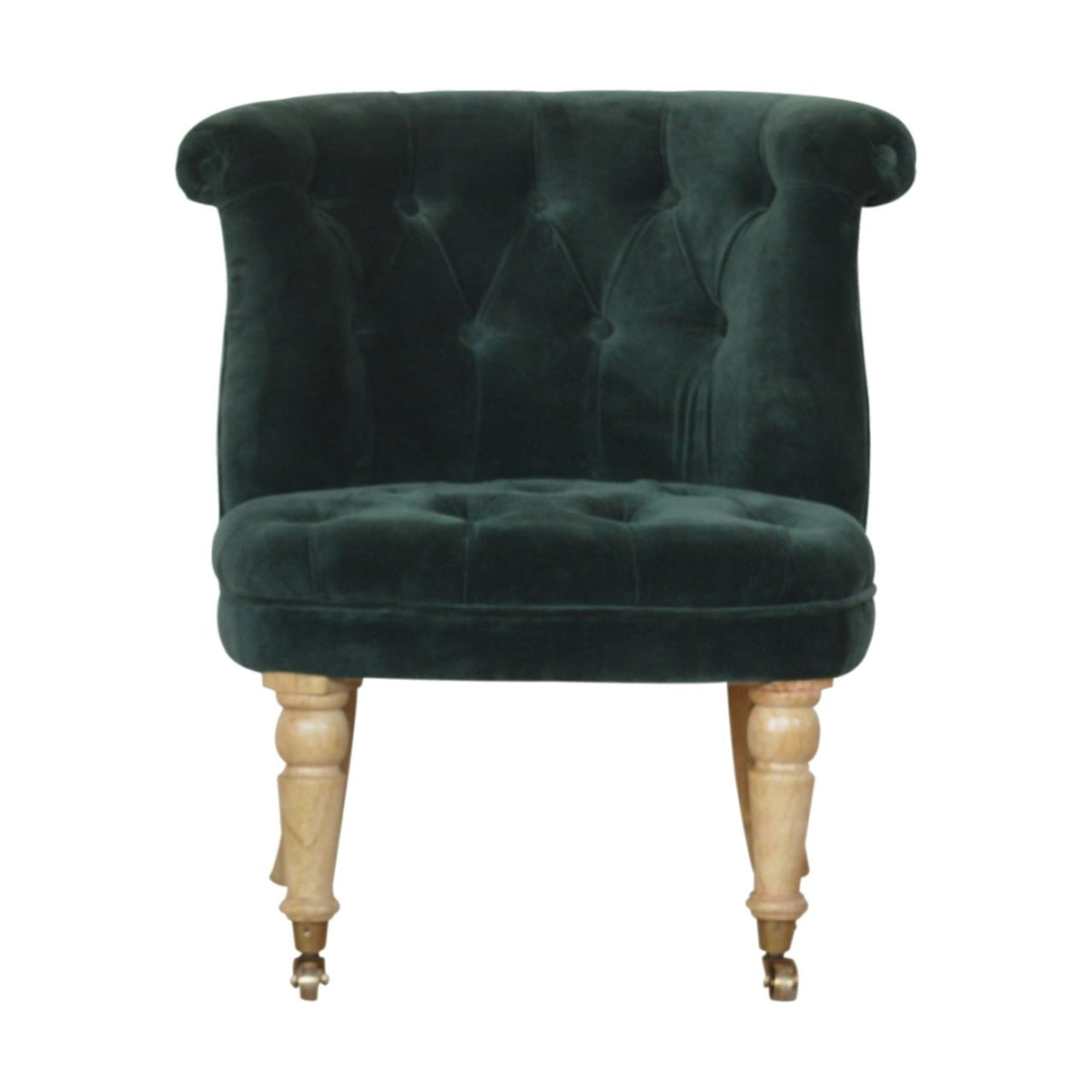 Velvet Accent Chair - Forest Green