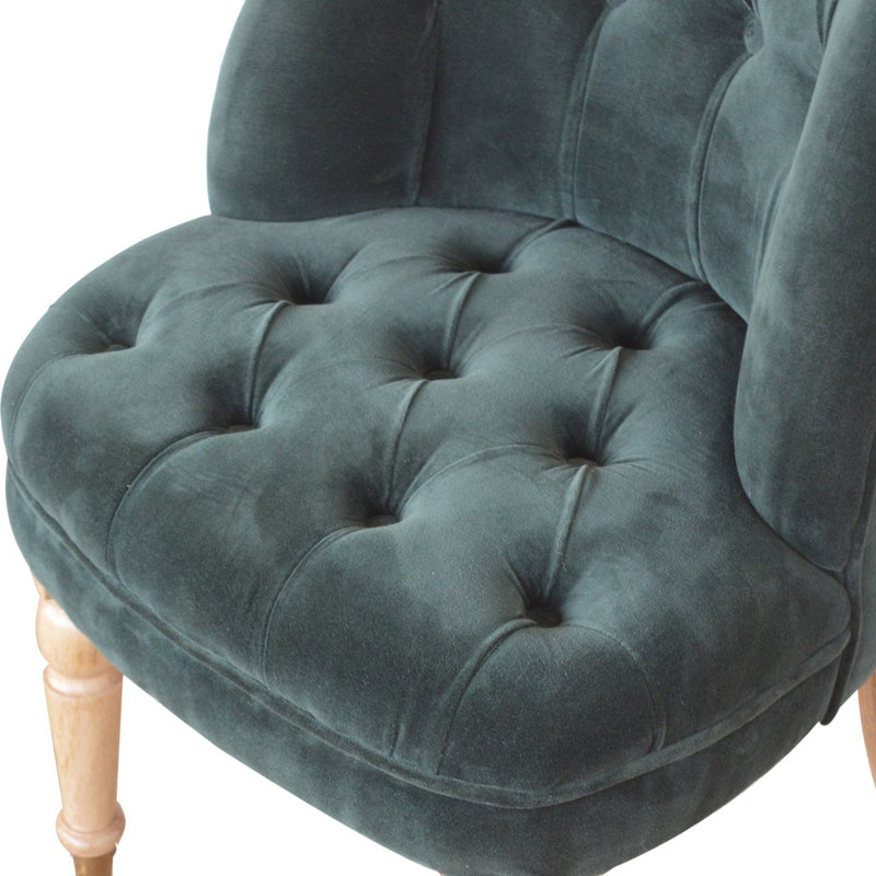 Velvet Accent Chair - Forest Green