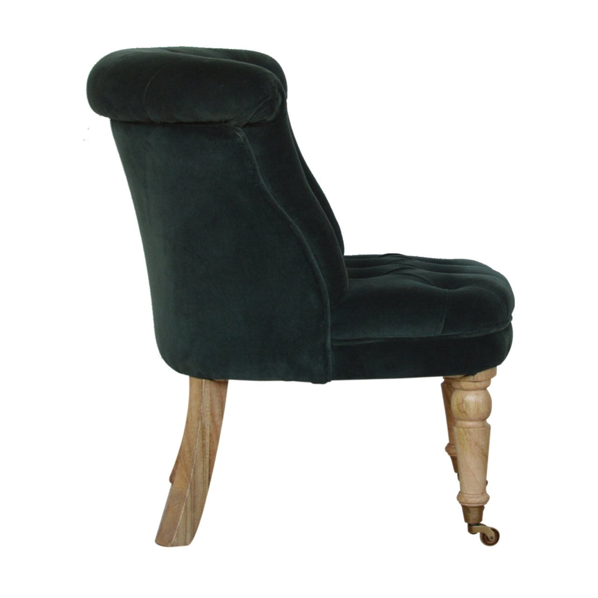 Velvet Accent Chair - Forest Green