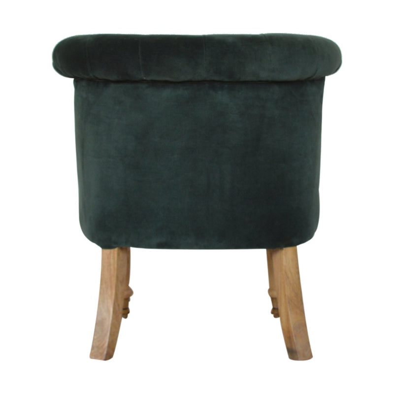 Velvet Accent Chair - Forest Green