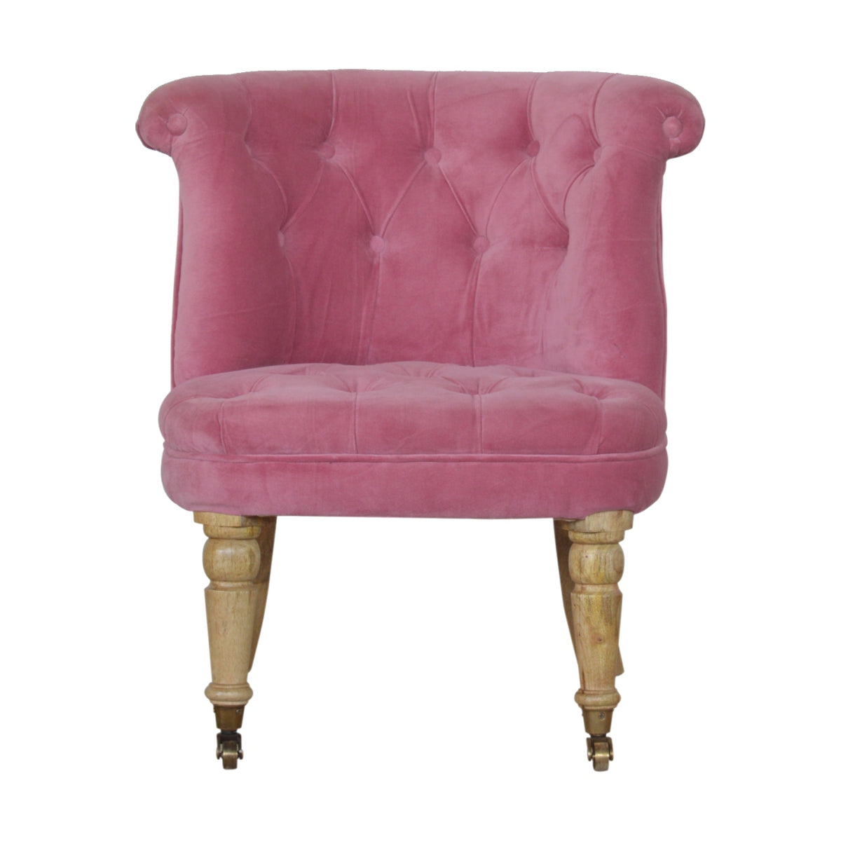 Velvet Accent Chair - Rose Pink